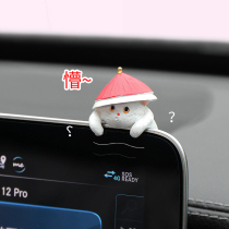 Car parts in the car decoration car screen rearview mirror with cute women car interior decoration products large