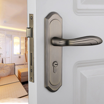 Taiwan YiBaili Qing ancient bronze door lock chamber European-style solid wood room door lock bedroom mute American door lock furniture for home