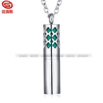 316L Stainless Steel Bottle Automatic Aromatherapy Essential Oil Necklace Clothing Accessories Titanium Steel Perfume Bottle Jewelry Necklace Pendant
