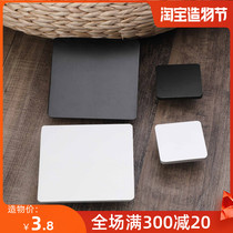 Space aluminum handle black and white square cabinet handle Modern simple cabinet Wardrobe door drawer square handle