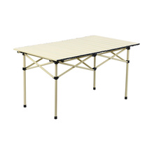 LTVT folding tables and chairs outdoor portable lightweight picnic tables and chairs self-driving tour outdoor aluminum alloy barbecue camping