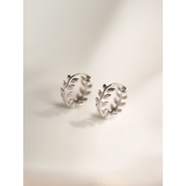 Senteal fresh leaves lovely twigs olive leaves S925 through body silver earrings earrings earrings