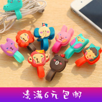 Korean Creative Cartoon Animal Winding Hub Lovely Cartoon Press Cloth Headphones