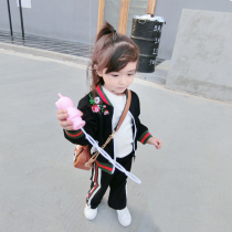 Girls foreign style suit Autumn baby fashionable toddler autumn dress female 1-3 years old casual loose 2-piece set