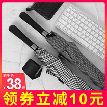 Business simple automatic umbrella Sunny and rain dual-use men and women double umbrella Large rain s umbrella Sun umbrella automatic umbrella