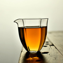 Hexagonal fair cup Japanese heat-resistant glass uniform cup Male cup Export high borosilicate glass tea sea