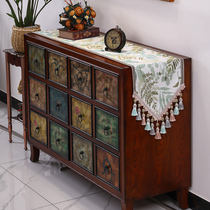 American Table Flag Light Extravaganza Modern Minima High-end Table Cloth Strip TV Cabinet Geb Dust Dust Field American Countryside