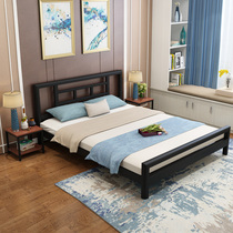 Iron bed home Modern simple iron bed single bed double bed economical iron frame bed adult 1 5 meters 1 8 meters