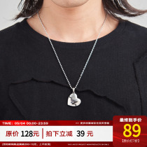 PCLP Electrocardiogram Loving Necklace Hip Hop Trend Couple Necklace