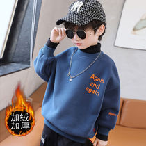 Male eldest child exploits with velvety coat of clothing autumn and winter boy gush clothing childrens winter clothing thickened undershirt 2020 new