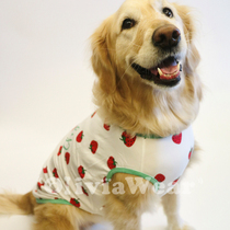 Strawberry new OliviaWear Large dog golden retriever summer breathable cotton vest big dog pet clothes