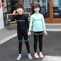 South Korean child sunscreen swimsuit Long sleeves snorkeling girl boys split CUHK Tong Swimsuit Quick Dry Diving Suit