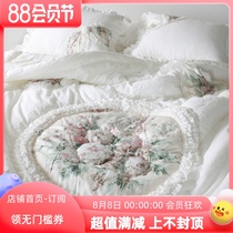 Korean natural cotton princess delicate rose hand mirror diagram dust - resistant quilting kit