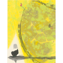 Professor Tian Xutong of Tsinghua Academy of Fine Arts sitting on the breeze bank office living room porch hanging painting Q