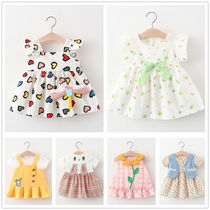 Girls summer dress 0-1-year-old girl baby princess dresses 6 months baby summer dress foreign air cotton skirt