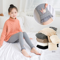 Girls thick leggings autumn and winter models with thin velvet baby conjoined pantyhose cotton baby warm pants foreign gas