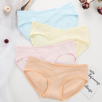 Pregnant woman pure cotton underpants female low waist toabdominal full cotton antibacterial breathable pregnancy early mid-mid-short shorts head