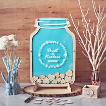 Wooden creative sign-in this annual meeting event wedding wedding wedding signature axis fingerprint tree sign-in bottle book photo frame