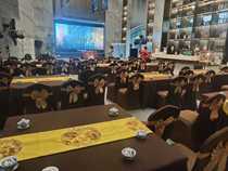 Can be directly set elastic conference table skirt Yan meeting table skirt cover