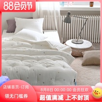 Korean embroidery lovely star moon washing fabric natural wrinkles retro - conditioning soft air conditioning quilt