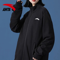 Anta coat woman in the summer of 2022 new leisure sports set up a loose middle - long zipper open shirt woman
