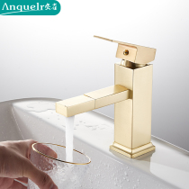 Brushed gold washbasin Water dragon toilet washbasin Table basin All copper hot and cold washbasin faucet