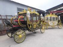 Spot Royal carriage European carriage Hotel exhibition hall commercial ornaments Wedding carriage rental can be changed to electric