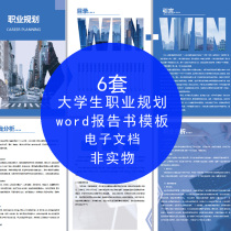 6 college students personal career planning personality fashion report work plan word template