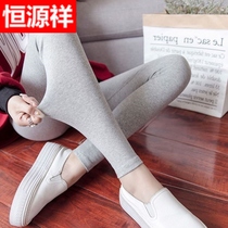 Hengyuan Xiang 2022 new Modale beat bottom pants female summer elastic display slim 100 lap outside wearing autumn pants fat mm big code nine