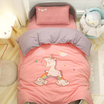 Class A kindergarten quilt Three-piece childrens quilt cover Six-piece baby bed futon Baby nap into the garden bedding