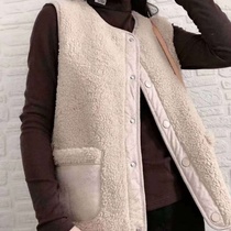 Leather wool one lamb hair vest female Joker 2020 autumn and winter New plush vest wear shoulder jacket jacket