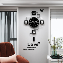 Fashion atmosphere net celebrity creative clock personalized decorative clock wall clock Living room wall-mounted household mute wall-mounted watch