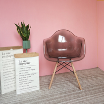 ins Nordic Net red wind Imes transparent dining chair Crystal acrylic armrest makeup dressing table nail chair