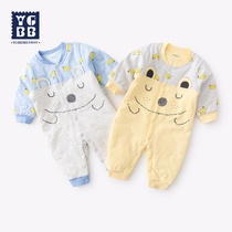 2021 Autumn Clothes New Newborns Clothes Baby Conjoined Clothes Spring Autumn Climb to be Harclothes One year old baby Lieven