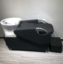 Barber shop shampoo bed hair salon special shampoo bed shampoo chair stainless steel Flushing bed ceramic basin hairdressing shop lying flat