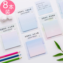 8 This dress light Ya gradient message note N post Poo Sign This Little Fresh convenience Memo Office Study