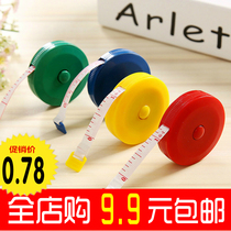 Portable Mini slimming 1 5 m small tape measure cute telescopic plastic small measuring tape measuring soft ruler custom