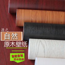 Boeing soft film waterproof self-adhesive wallpaper Door stickers Wardrobe cabinet board desktop old furniture renovation wood grain stickers imitation wood