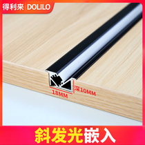 Cabinet light Embedded led showcase Wine cabinet Wall cabinet bottom light bar Wardrobe shelf light strip cloakroom induction light