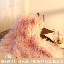 Huasheng childrens photography long blanket props photo studio Baby photo Newborn baby photography white background blanket