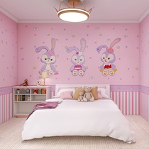 Cartoon Cute Star Della Headboard Background Guard Wall Panel Children Room bedroom pink buckle plate Kindergarten integrated wall panel