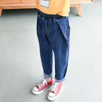 Girls jeans 2021 new winter clothes medium and large girls loose pants baby fashion casual pants denim pants