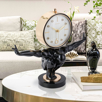 Modern light lavish timepiece headroom headroom Bedside Pendulum Nordic Home Desktop Clock Creative Fashion American Terra Clock