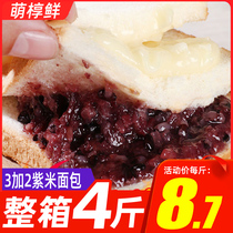 Purple rice cheese bread Sandwich toast Office workers Breakfast food Ready-to-eat office snacks Snack snack food