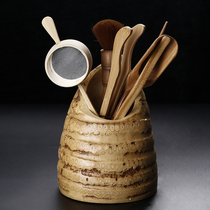 Travel in full swing with bamboo tea Doug 6 gentleman suit containing cylinder personality tea cylinder whole set of tea art tea set accessories Kung Fu Composition