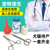Cat delivery tools Pet delivery supplies Hemostatic forceps Scissors amniotic fluid suction device Cat production supplies full set
