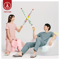 Three-gun home cover for men and women 2022 spring summer new products pure cotton double layer yarn breathable minimalist Advanced Sensation Couple Home Cover