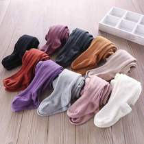 Spring and autumn girls cotton pantyhose dancing socks Children Baby solid color elastic leggings socks practice dance socks