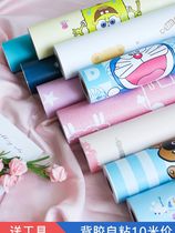 Thickened boy and girl bedroom can be scrubbed stickers Cartoon cabinet door desk childrens room renovation wall stickers waterproof