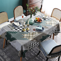 Tablecloth High sense Nordic light luxury ins style rectangular table tablecloth coffee table tablecloth square desk